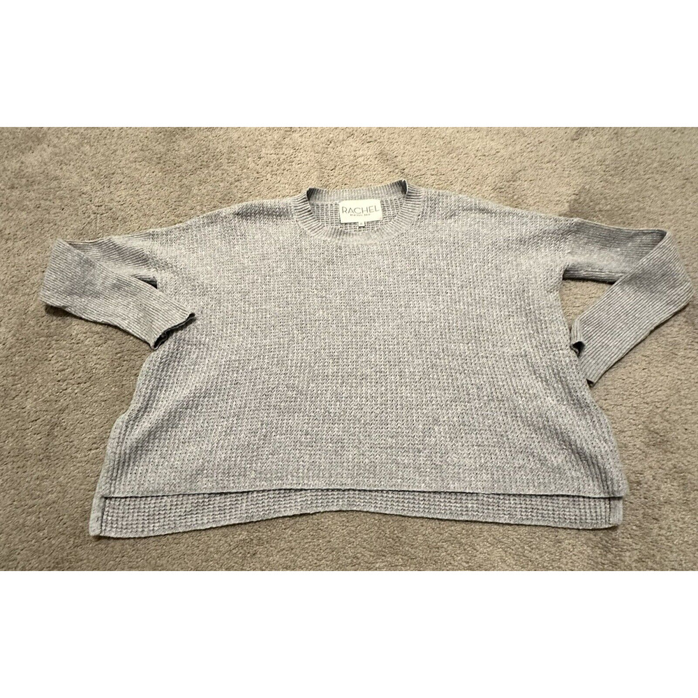 Rachel Zoe Women‎ M Sweater Knit Crew Neck Cotton Wool Long Sleeve Gray
